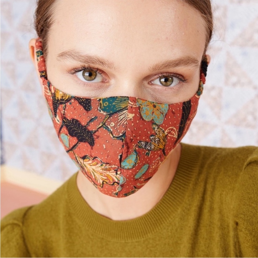 Ulla Johnson Face Mask in Mesa Floral Pattern Reversible NEW in Packaging